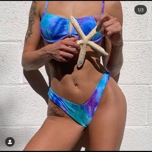 Blue Tie Dye Bikini